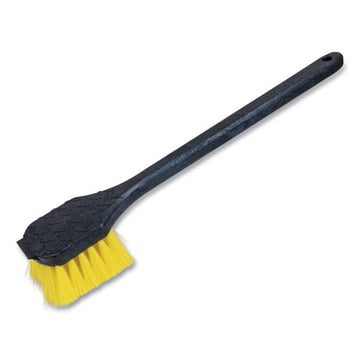 Quickie® Gong Brush, Yellow Polypropylene Bristles, 20" Black Polyethylene Handle freeshipping - TVN Wholesale